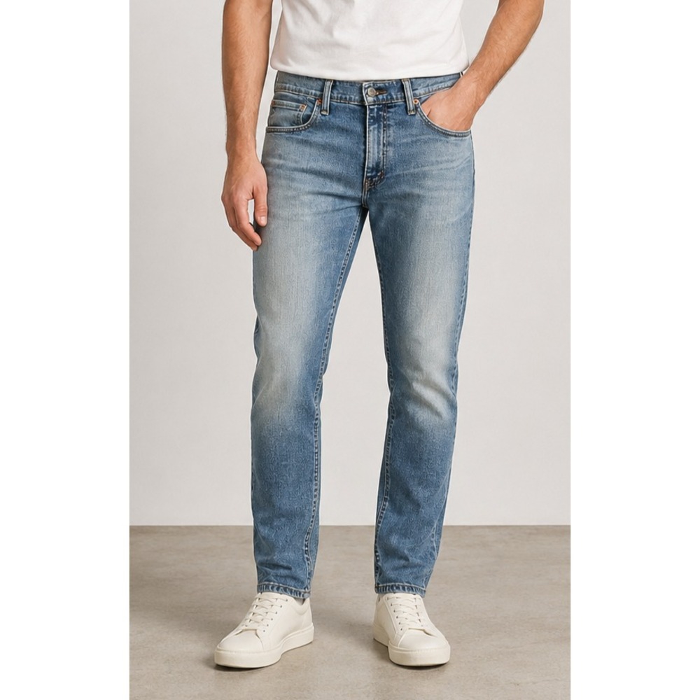 Levi's 512 Slim Taper Fit Jeans Mens 34x34 Blue Medium Wash Stretch Denim - Picture 13 of 14